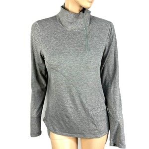 Toad & Co Women's Top Swifty 1/4 Zip Pullover Sweatshirt Gray Poly Tencel Top S